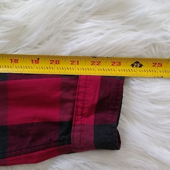 GAP Boyfriend Fit Red & Black Buffalo Check Button Down Shirt Size - M - Picture 16 of 16